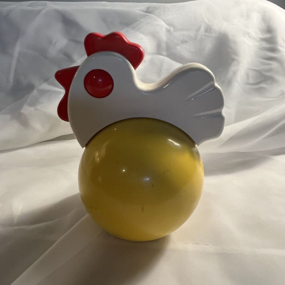 Rolling Chicken Toddler Toy 1989 Vintage Rocking Farm Animal Hen Unimax Toys